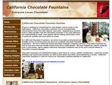 Tablet Screenshot of californiachocolatefountains.com